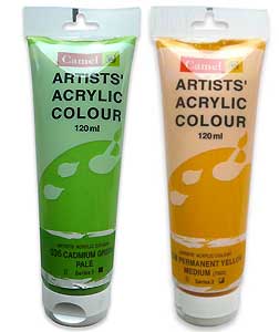Camel Artist Acrylic Colors - Permanent Green 120 ml